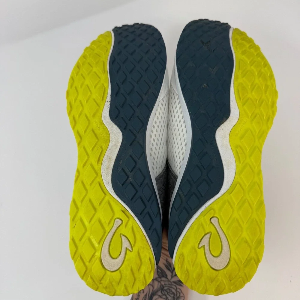 OluKai Waileuku Womens 9 White‎ Blue Lime Mesh Athletic Sneakers